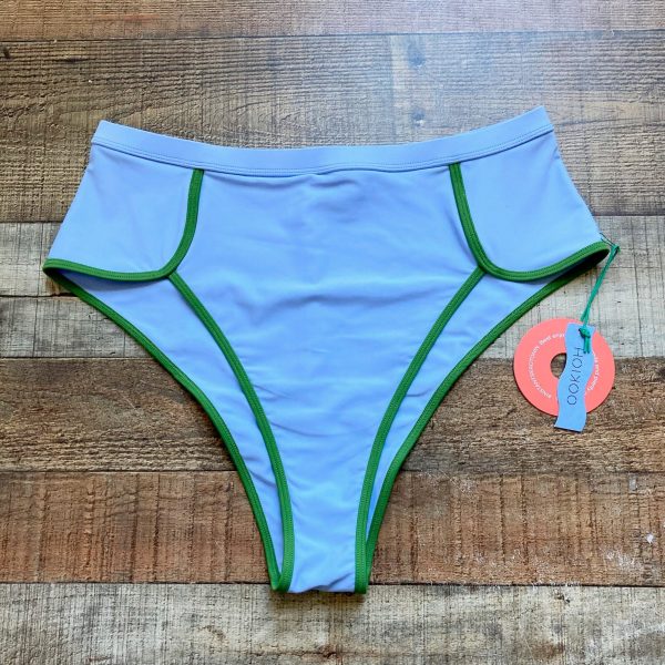 Ookioh Blue and Green Trim Bikini Bottoms NWT- Size XL (sold out online, we have matching top) Hot on Sale