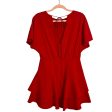 Alice + Olivia Red Back Tie Dress- Size 4 Hot on Sale