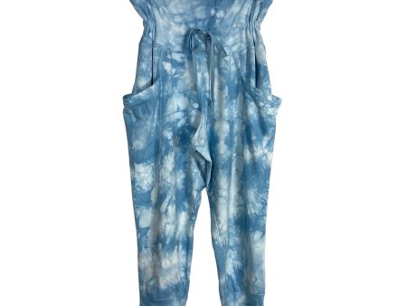 All in Motion Blue and White Tie-Dye Drawstring Lounge Jogger Pants- Size L (Inseam 25”) Online now