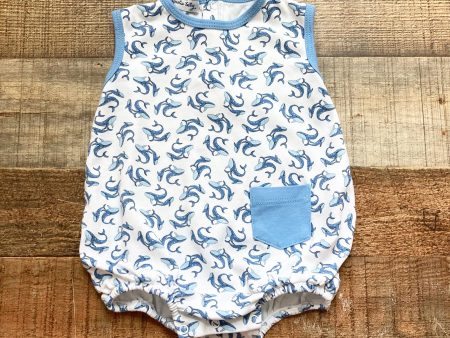 Magnolia Baby White Blue Whales Bubble- Size 9M Discount