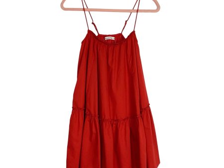 Abercrombie & Fitch Red Ruffle Trapeze Mini Dress NWT- Size XS (sold out online) For Discount