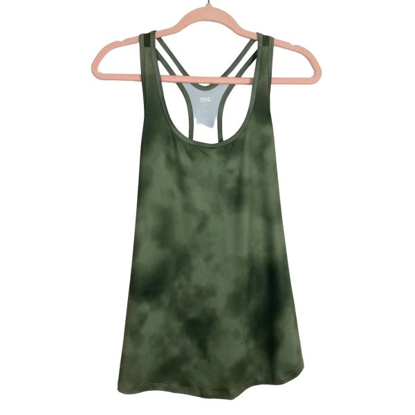 DSG Olive Green Tie Dye Racerback Tank NWT- Size L For Discount