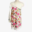 Farm Rio Cream Linen Bird and Floral Print Embroidered One Shoulder Dress- Size S Online Sale