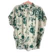 Jodifl Cream and Green Printed Button Up Top- Size S Online