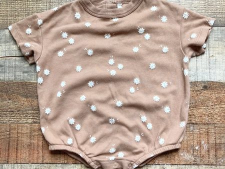 Quincy Mae Brown with White Stars Onesie- Size 6-12M (we have matching dress) Cheap