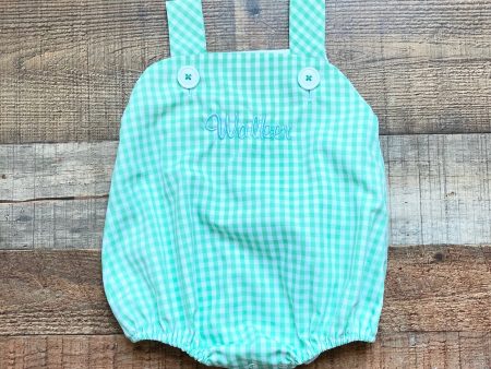 Beaufort Bonnet Company Green White Gingham Walker Bubble- Size 6-12M Cheap