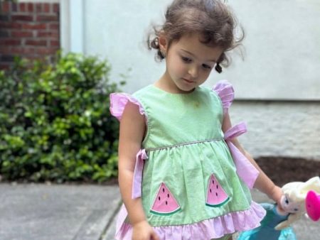 The Smocking Place Watermelon Short Set- Size 3T Sale