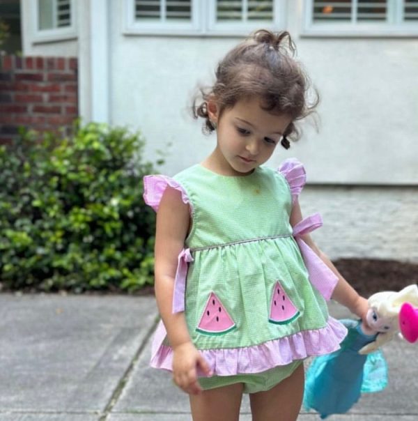 The Smocking Place Watermelon Short Set- Size 3T Sale