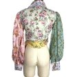 Free People Pink Blue Green Yellow Floral Print Lucky Penny Wrap Top- Size S (sold out online) For Cheap