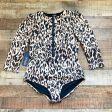 Stylest Leopard Print Zipper Front Puff Sleeve One Piece NWT- Size XL Fashion