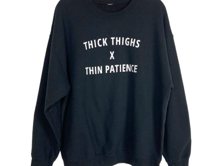 No Brand Black Thick Thighs Sweatshirt- Size ~XL (see notes) Online