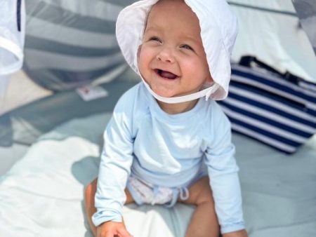 The Beaufort Bonnet Company Light Blue Rash Guard- Size 6-12M Supply