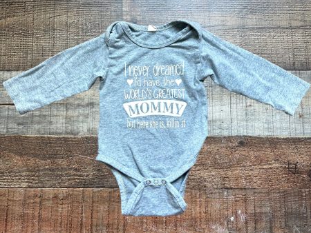 No Brand Gray I Never Dreamed Onesie- Size 80 US 12M For Discount