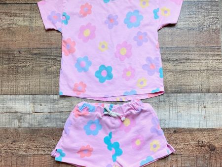 Zara Pink Floral Shorts Set- Size 3-4 Years Online