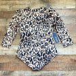 Stylest Leopard Print Zipper Front Puff Sleeve One Piece NWT- Size XL Fashion