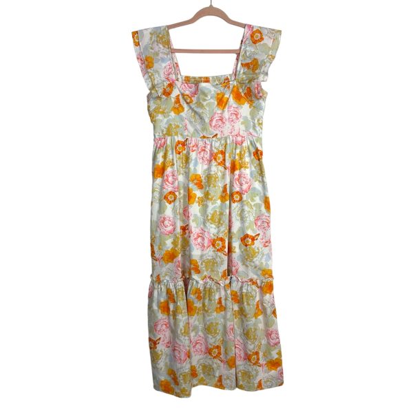 Buddy Love Orange Blue and Pink Floral Dress- Size M (sold out online) For Cheap