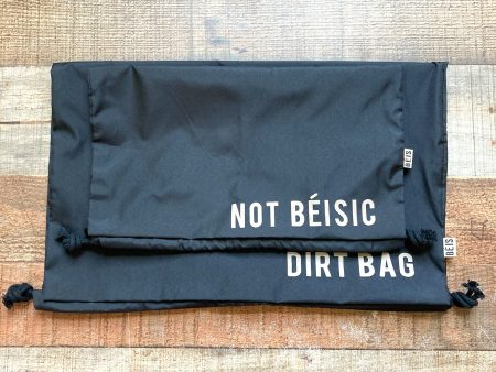 Beis Two Pack Small and Medium Black Drawstring Bags Sale