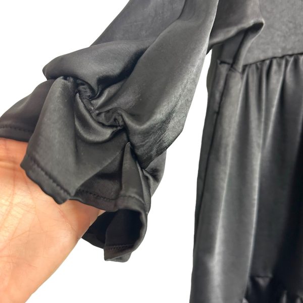 Candidly Chan Black Satin Back Keyhole Dress- Size S Online Sale