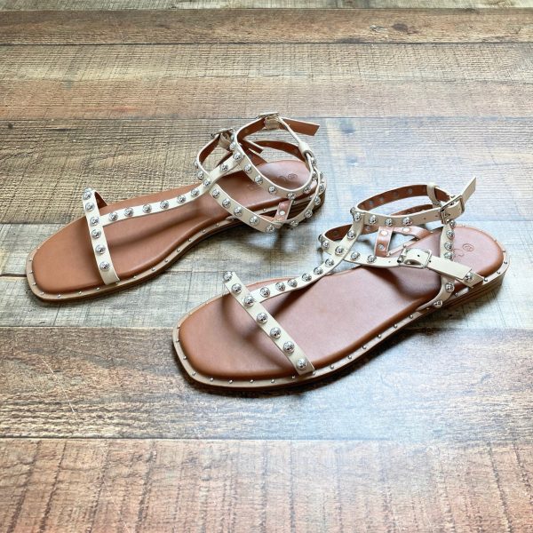 Coutgo Cream Studded Sandals- Size 7.5 (LIKE NEW) Online Sale