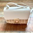 Mudpie Light Wicker with White Leather Shoulder Bag (LIKE NEW) Fashion