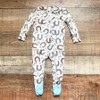 Posh Peanut Ribbed Horseshoe Zip Up Outfit- Size 6-9M Online now