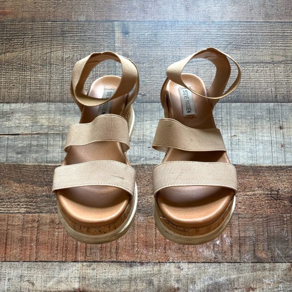 Steve Madden Tan Bandi Cork Wedge Sandals- Size 7 (see notes) Online