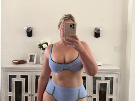 Ookioh Blue and Green Trim Bikini Bottoms NWT- Size XL (sold out online, we have matching top) Hot on Sale