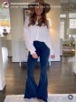 Show Me Your Mumu Dark Wash Pull On Berkeley Bells Flare Jeans- Size M (Inseam 34.5”, sold out online) For Sale