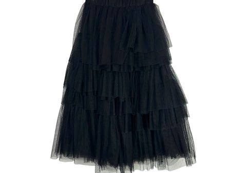 Chicwish Black Lined Tulle Tiered Ruffle Skirt- Size XS S Fashion