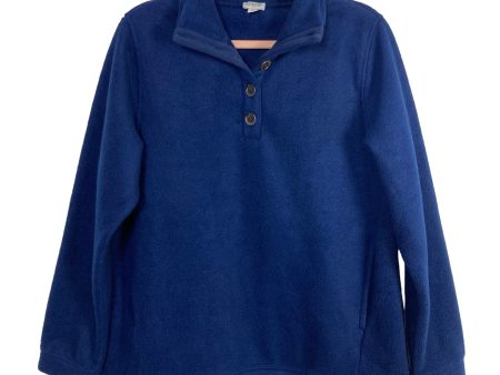 J Crew Navy Fleece Pullover- Size M on Sale