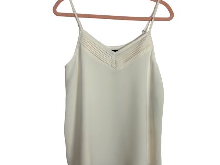 1.STATE Ivory Pleated V-Neck Cami NWT- Size S Sale