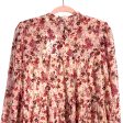 Entro Pink Floral Smocked Mock Neck Jaime Dress NWT- Size M For Cheap