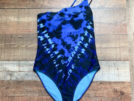 Aerie Blue Printed One Shoulder Padded Full Coverage One Piece NWT- Size M For Discount