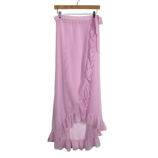 Tularosa Lilac Sheer Ruffle Wrap Style Sarong Cover Up- Size S (sold out online) Online now