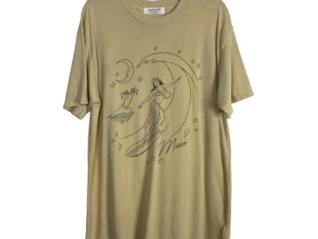 Daydreamer for Free People Tan Maui Oversized Tee- Size S (see notes) For Cheap