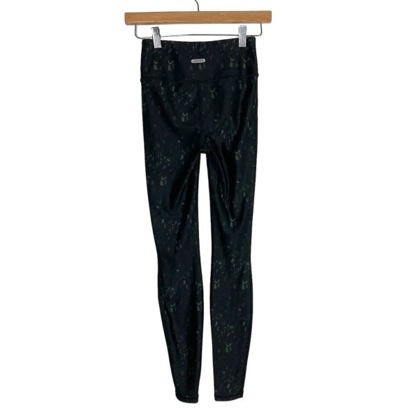 Jockey Black Olive Pattern Leggings- Size XS (Inseam 28”) Online Hot Sale