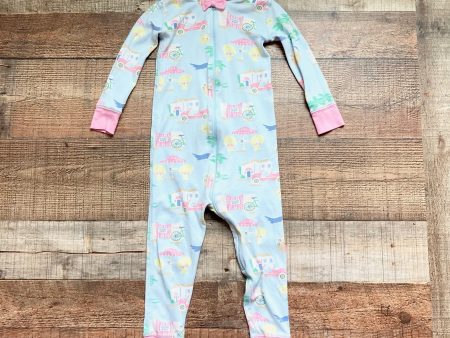 The Beaufort Bonnet Company Light Blue Beach Town Zip Up Pajamas- Size 3T For Discount