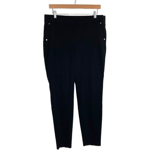 Maurices Black Stretch Pull On Pants- Size L (Inseam 27.5”) Online