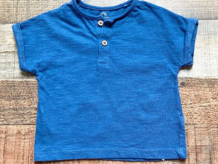 Next Baby Blue Button Tee- Size 6-9M Online