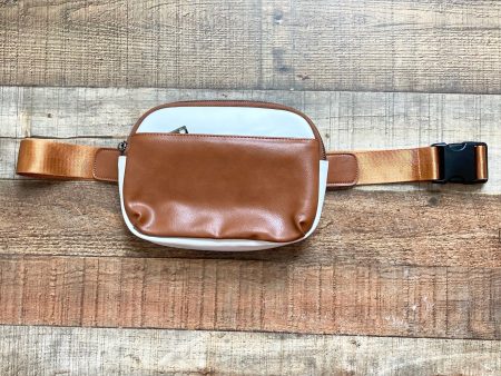 No Brand Cream Camel Faux Leather Fannypack Sling Bag Cheap