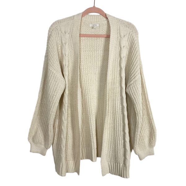 Maurices Cream Chenille Open Front Cardigan- Size XXL Supply