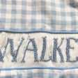 The Smocked Flamingo Blue White Checked Smocked Walker Bubble- Size 6M (see notes) Discount