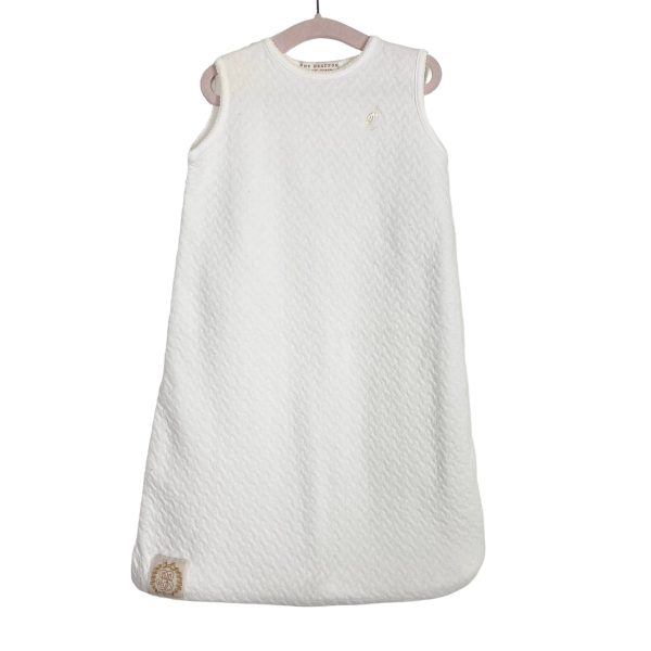 The Beaufort Bonnet Company White Textured Knit Sleeveless Sleep Sack- Size 0-6M Online Sale