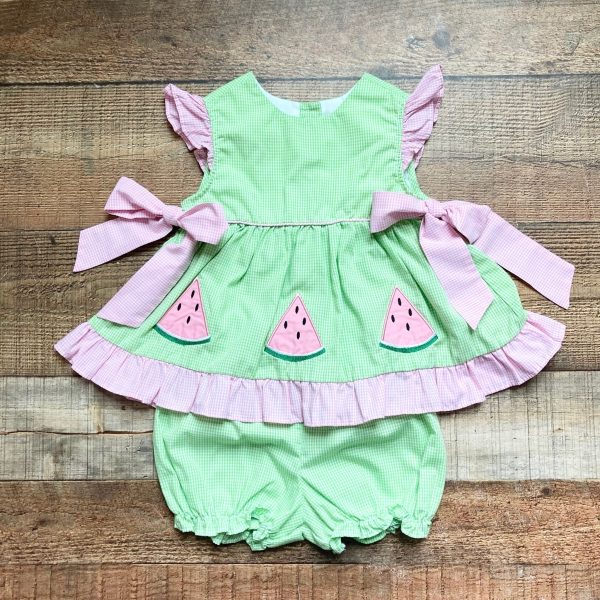 The Smocking Place Watermelon Short Set- Size 3T Sale