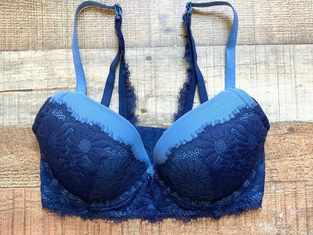 Aerie Blue Lace Underwire Padded Bra- Size 34DD Supply