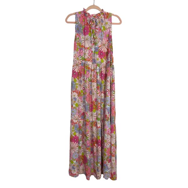 BB Dakota Steve Madden Pinks Floral Front Tie Tank Dress- Size M Sale