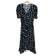 Caralyn Mirand The Drop Black Printed Faux Wrap Dress- Size L Cheap