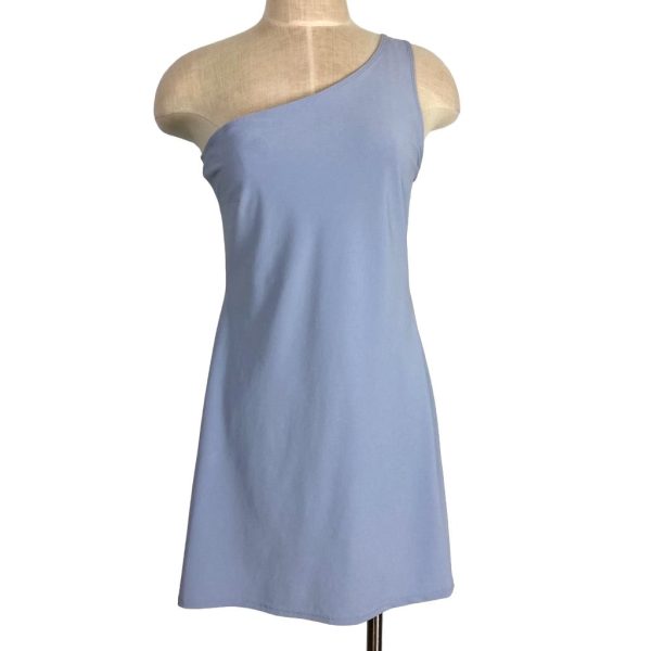 Abercrombie & Fitch Light Blue One Shoulder Traveler Mini Dress- Size M Sale