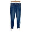 Good American Medium Wash Good Legs with Lace Up Detail Jeans- Size 10 30 (Inseam 28”) Online Hot Sale