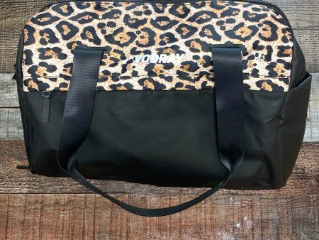 Vooray Black and Animal Print Duffle Bag with Shoulder Strap For Sale